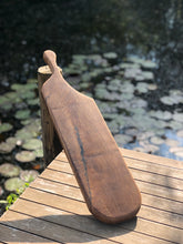 Load image into Gallery viewer, Extra large Oak cutting board with handle. Hardwood handled serving board, perfect for cheese or bread