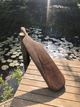 Load image into Gallery viewer, Extra large Oak cutting board with handle. Hardwood handled serving board, perfect for cheese or bread