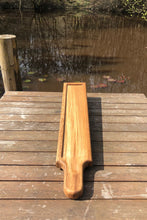 Load image into Gallery viewer, Bread board, extra large handmade from hardwood perfect for French stick, baguette. Ideal gift for Father’s Day