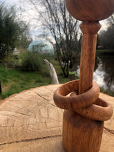 Load image into Gallery viewer, Hand carved Celtic Wedding Goblet gorgeous wedding or anniversary gift.