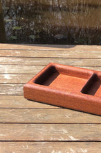 Load image into Gallery viewer, hand carved dual tray Sapele trinket dish or organiser