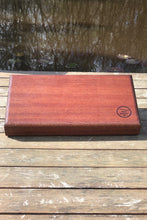 Load image into Gallery viewer, hand carved dual tray Sapele trinket dish or organiser