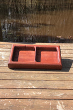 Load image into Gallery viewer, hand carved dual tray Sapele trinket dish or organiser