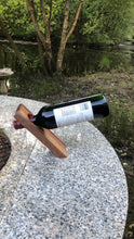 Load image into Gallery viewer, Balancing bottle holder, gravity illusion floating wine bottle stand. Novelty gift for Father’s Day