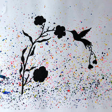 Load image into Gallery viewer, Hummingbird & Floral Art - Hand-Painted Original Flowers Painting, Vibrant Home Decor, Unique Wall Art, Perfect Gift Idea