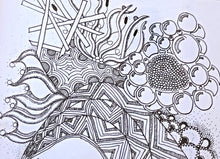 Load image into Gallery viewer, Original framed abstract art.