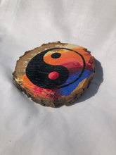 Load image into Gallery viewer, Hand painted wood slice Yin Yang