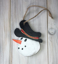 Load image into Gallery viewer, Handcrafted Snowman Christmas decoration.
