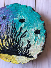 Load image into Gallery viewer, Hand painted wood slice with Under sea detail