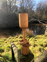 Load image into Gallery viewer, Hand carved Celtic Wedding Goblet gorgeous wedding or anniversary gift.
