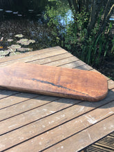 Load image into Gallery viewer, Extra large Oak cutting board with handle. Hardwood handled serving board, perfect for cheese or bread
