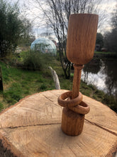 Load image into Gallery viewer, Hand carved Celtic Wedding Goblet gorgeous wedding or anniversary gift.
