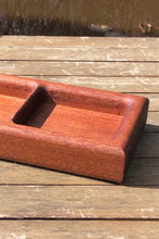 Load image into Gallery viewer, hand carved dual tray Sapele trinket dish or organiser
