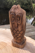 Load image into Gallery viewer, Owl - hand carved Oak ornament
