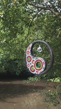Load and play video in Gallery viewer, Hand painted Yin yang suncatcher. Made from plywood, decorated with acrylic paint with crystal on faux suede cord.
