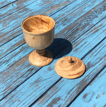 Load image into Gallery viewer, Elm wood lidded pot
