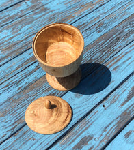 Load image into Gallery viewer, Elm wood lidded pot
